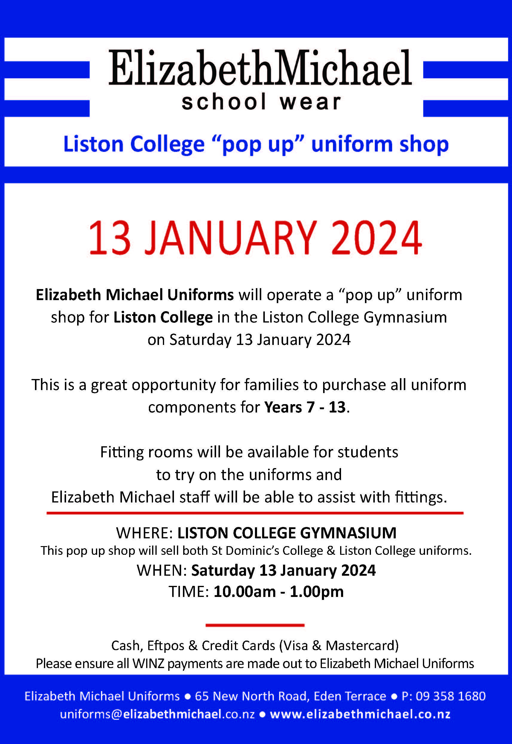 Uniform Popup Shop 2024